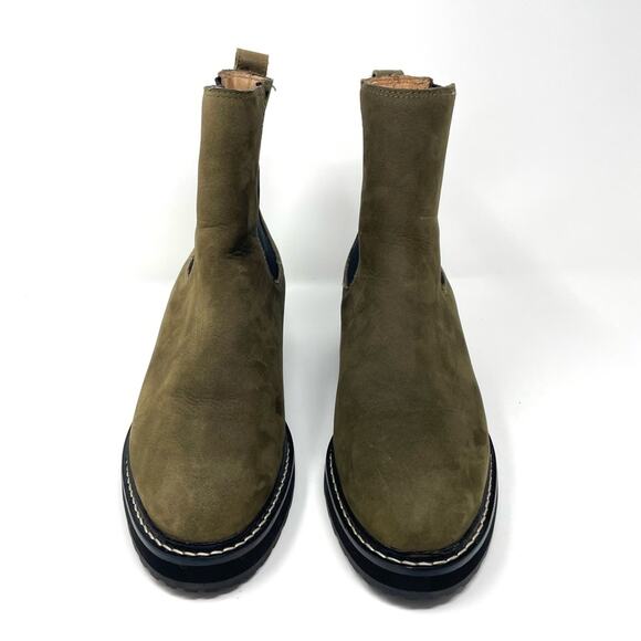 Madewell The Carina Platform Chelsea Leather Boot Cargo Green Women's 8.5 $228 - Picture 7 of 10